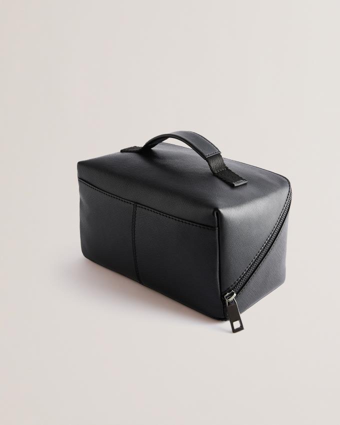 Trousse De Toilette Ted Baker Saffiano Leather Noir Homme | MLI-83018229